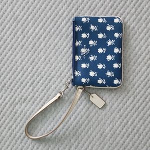 COACH Blue clutch mini wristlet